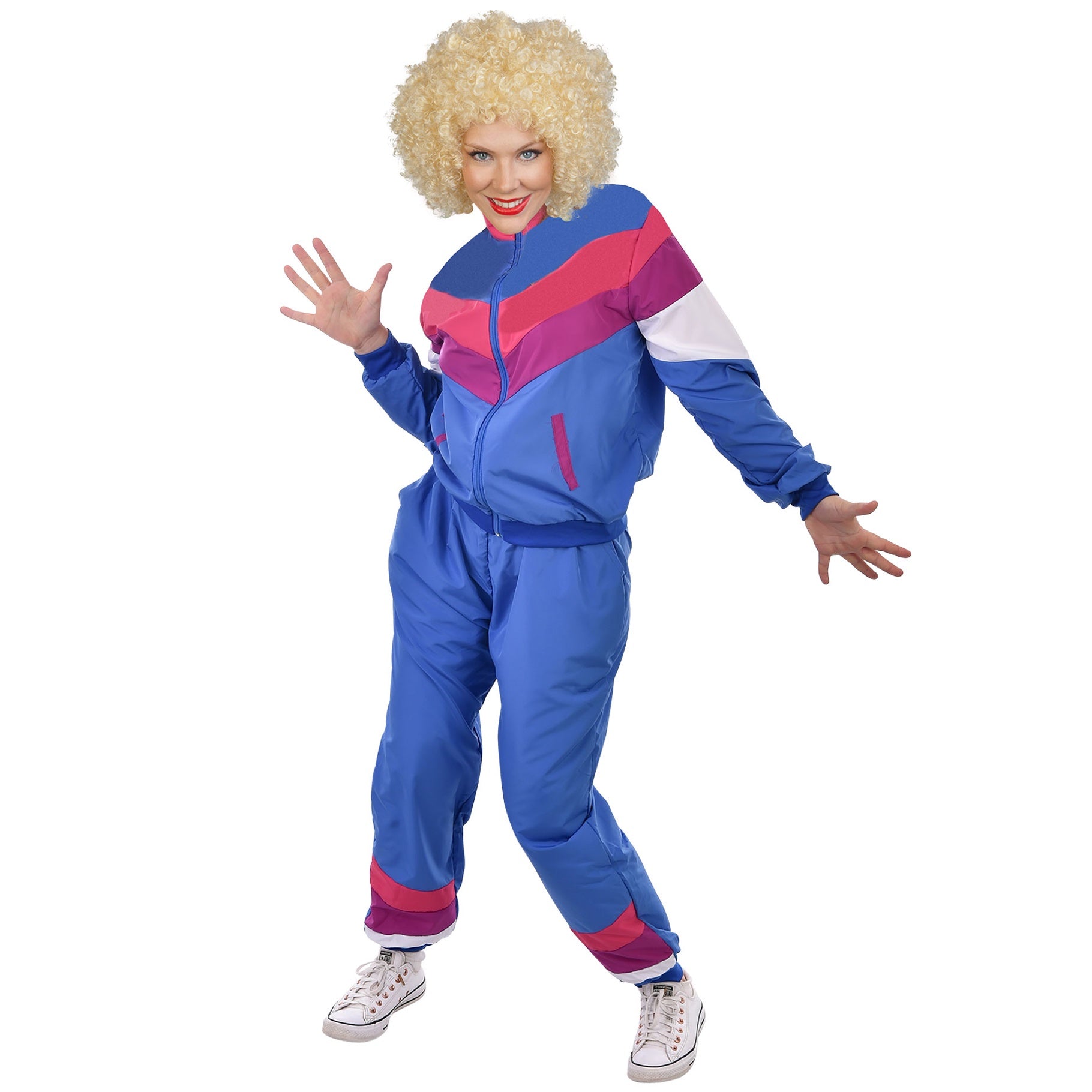 80's Blue Tracksuit Womens Costume