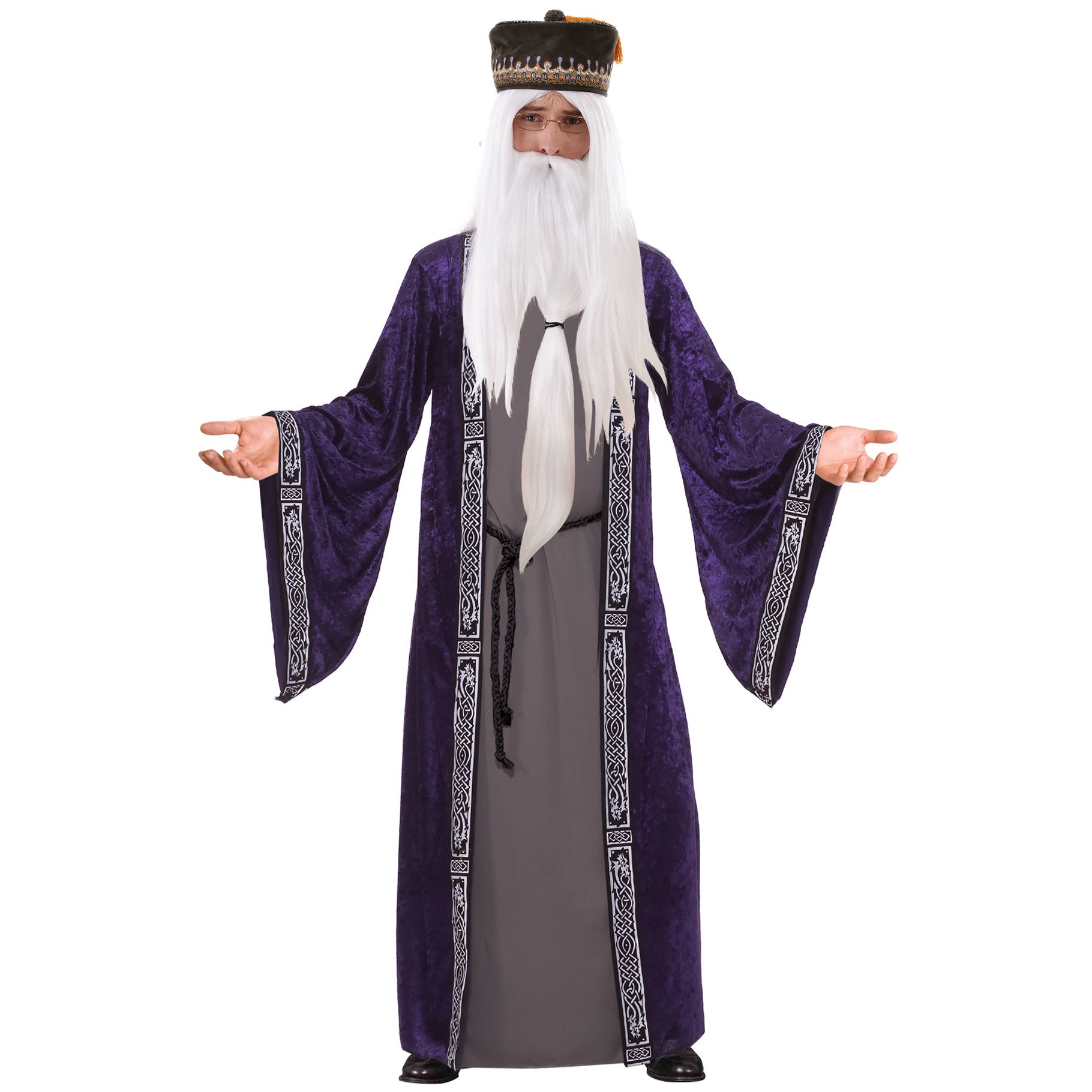 Wizard Coat with Robe & Belt Mens Costume