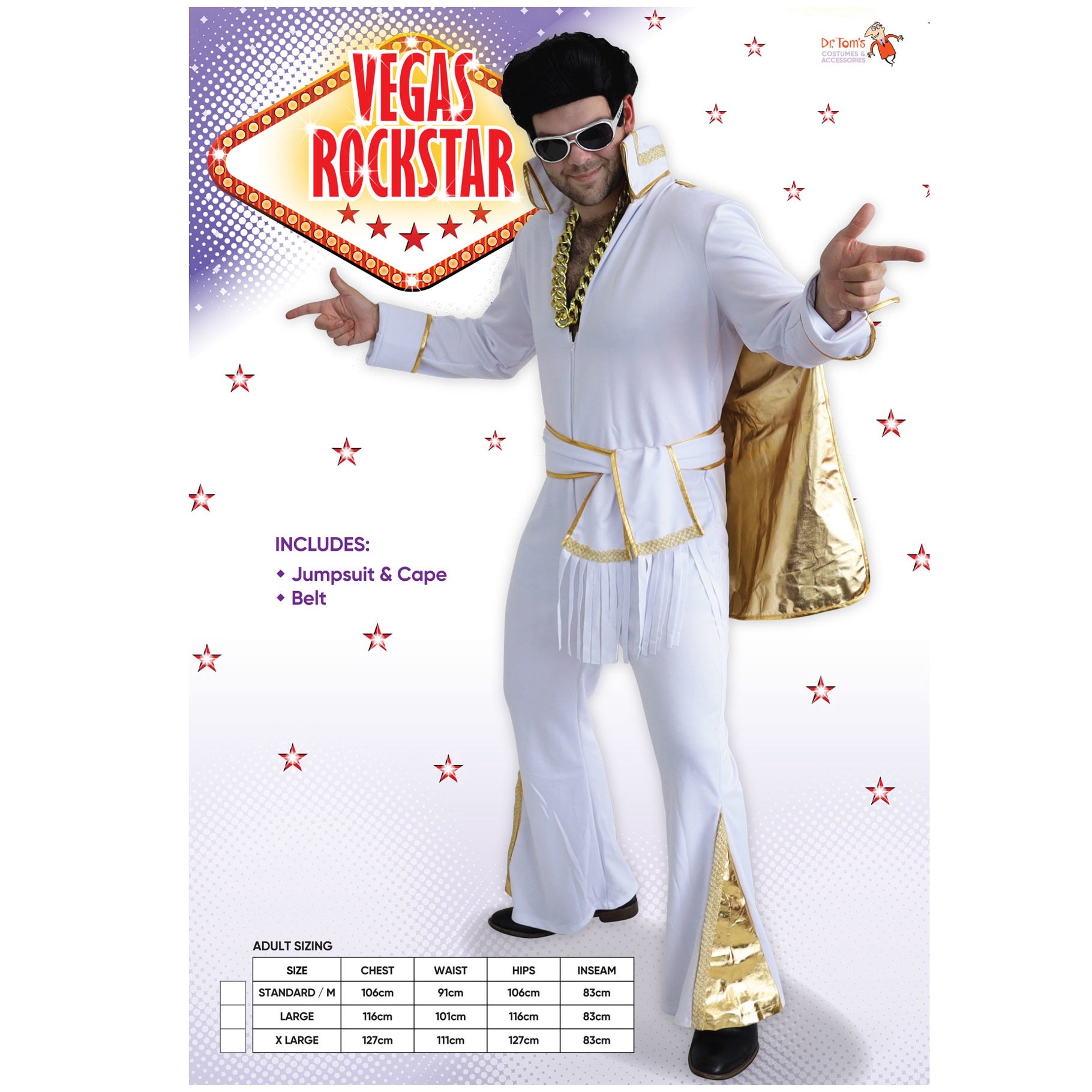 Vegas Male Rockstar Mens Costume