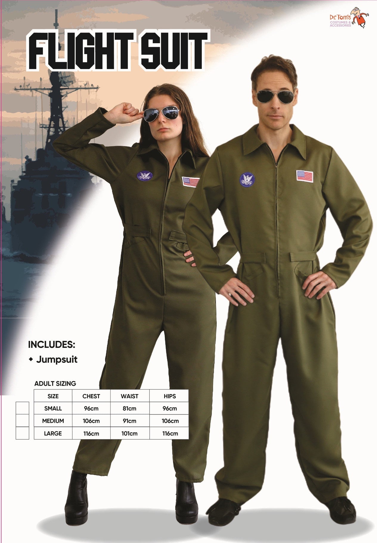 Flight Suit Jumpsuit Costume