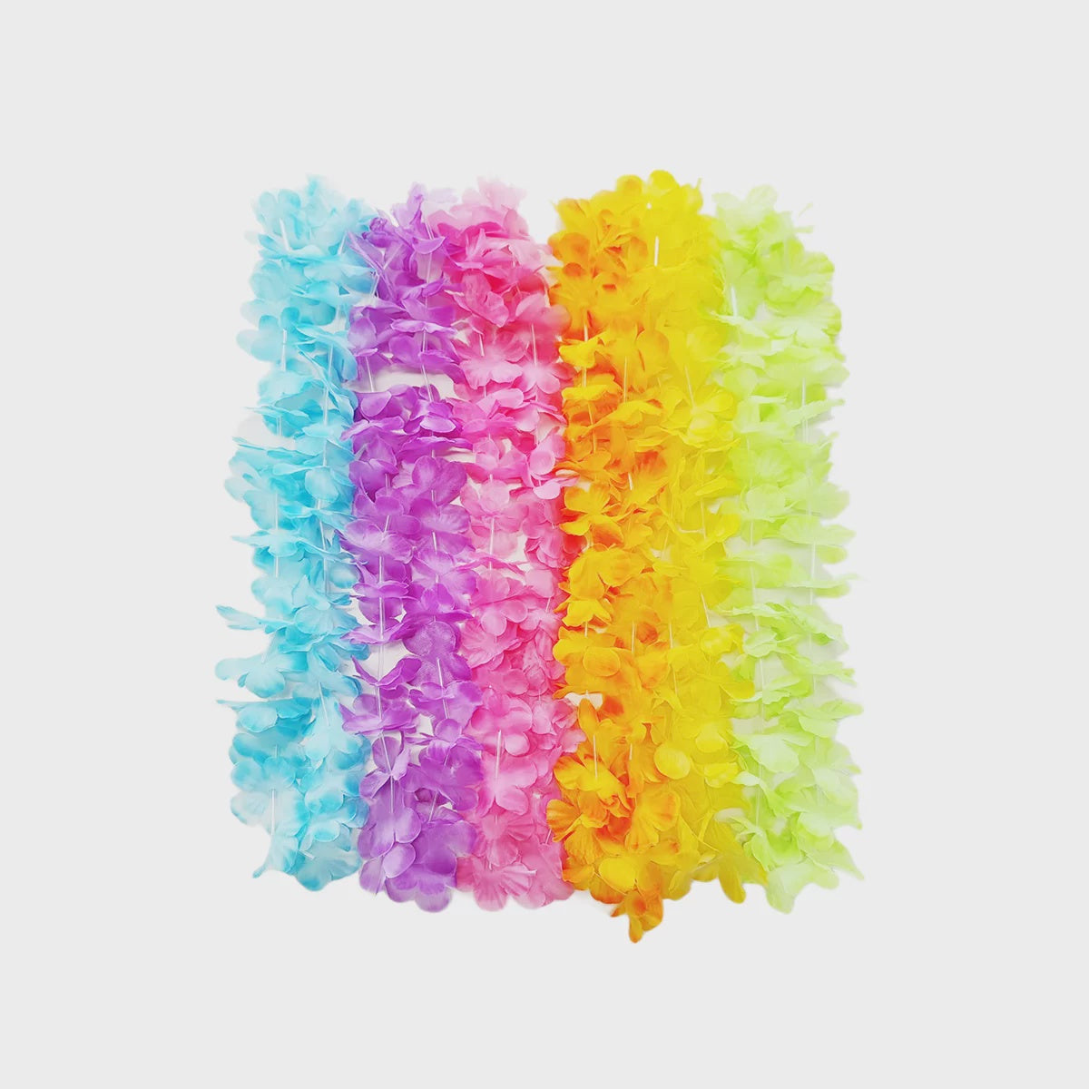 Rainbow Hawaiian Leis 6 Pack