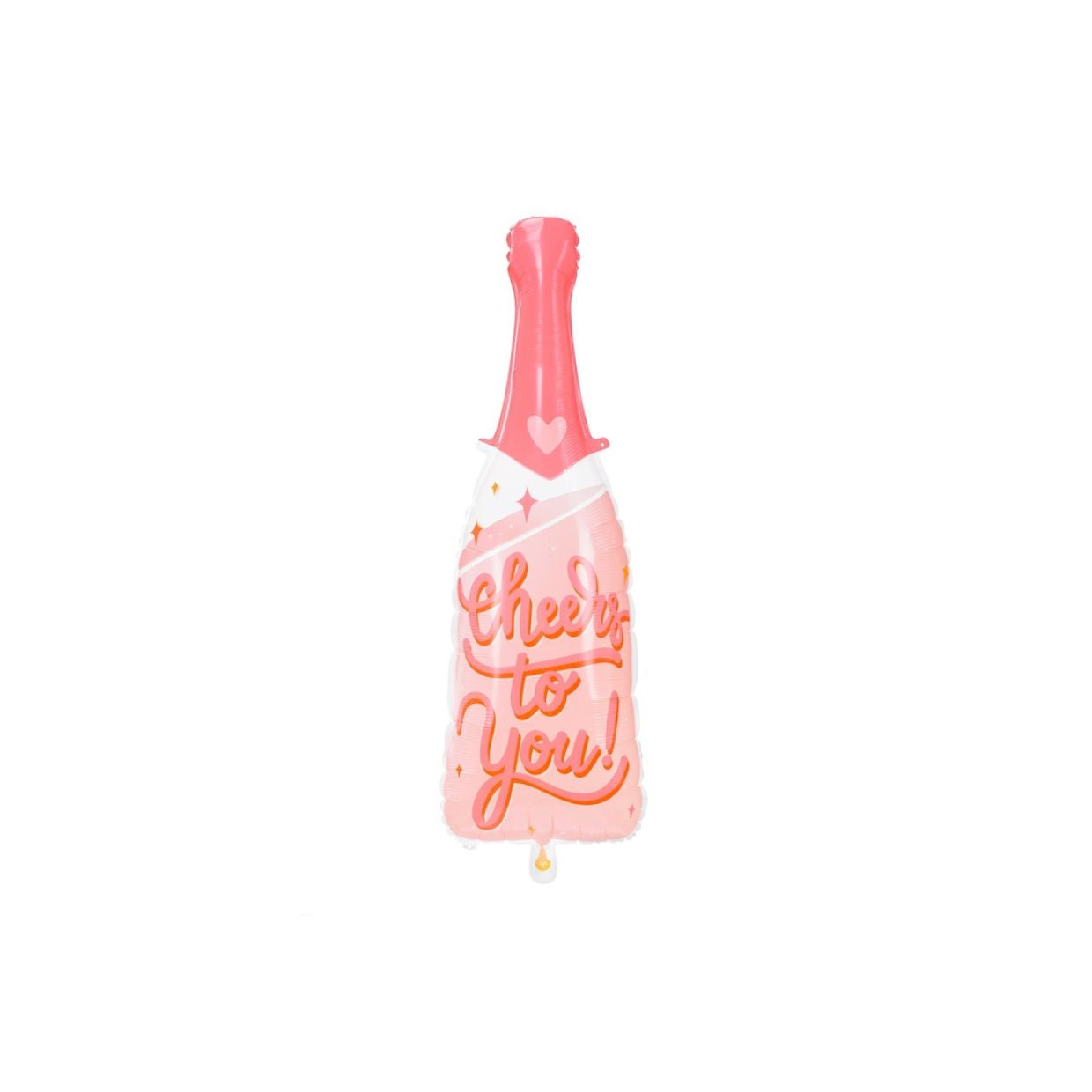 Cheers To You Pink Champagne Bottle Foil Balloon 38cm x 97cm