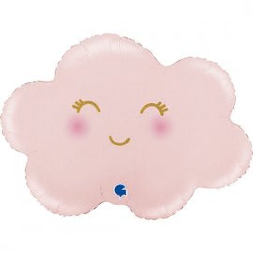 Cloud Satin Pastel Pink Shape Foil Balloon