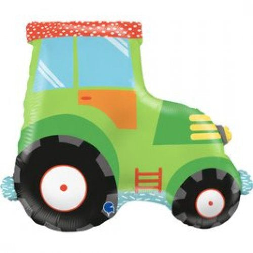 Green Tractor Shape Foil Balloon