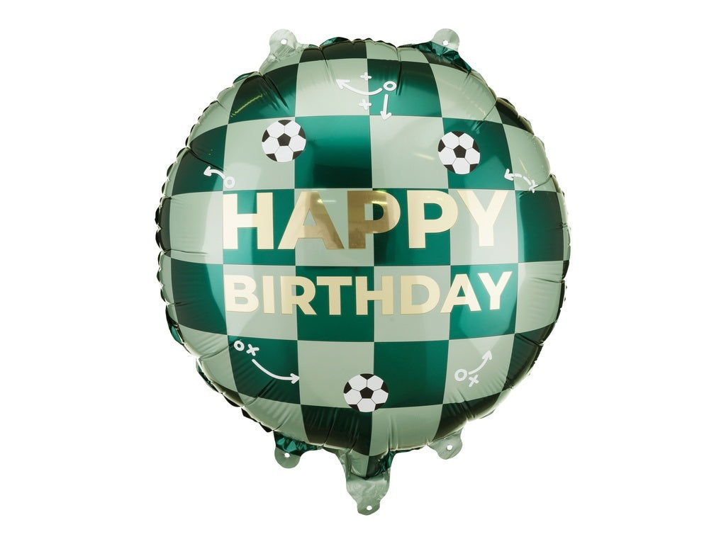 Happy Birthday Soccer Ball Foil Balloon