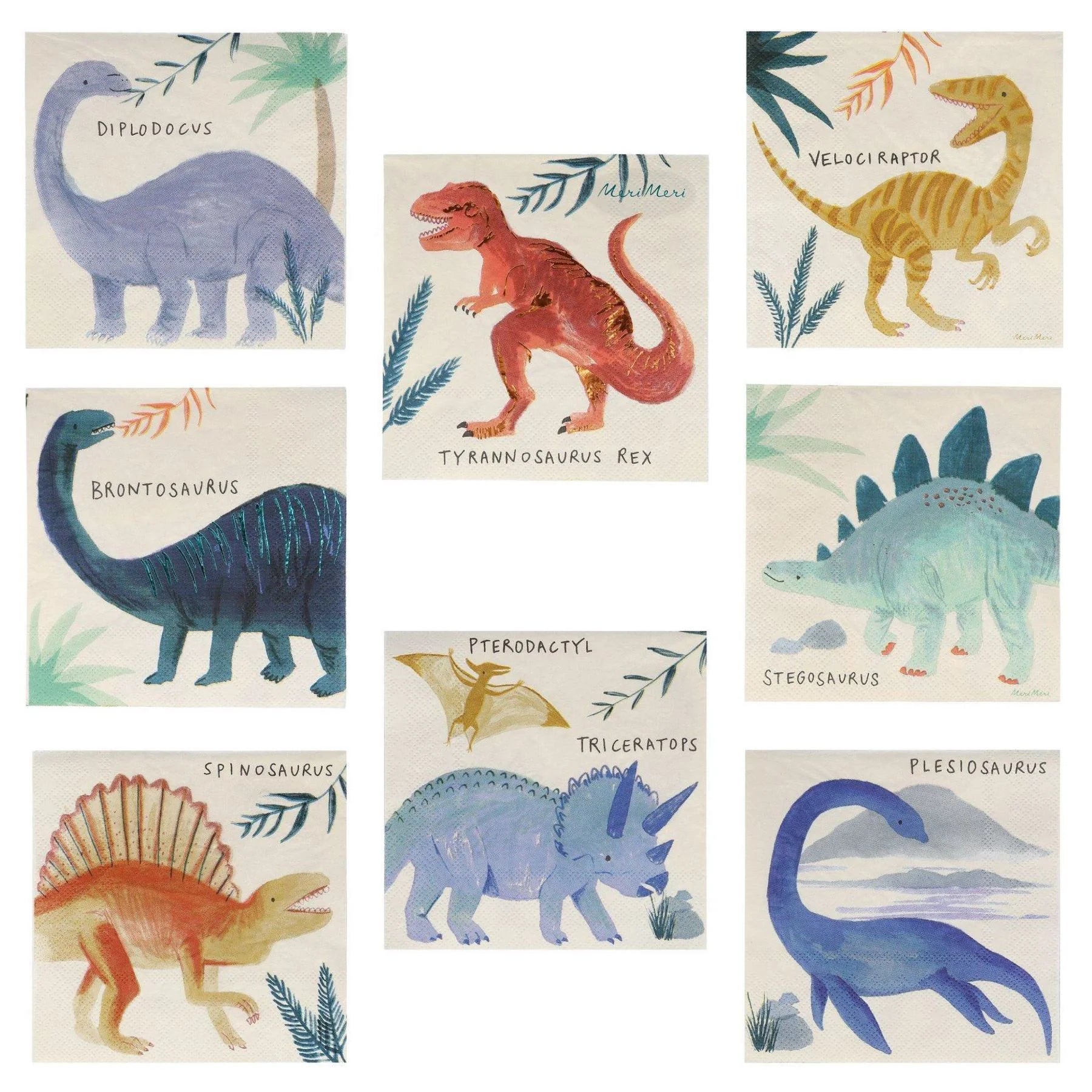 Meri Meri Dinosaur Kingdom Small Napkins (Set of 16)