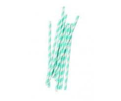 Pastel Blue Paper Straws Pk 10