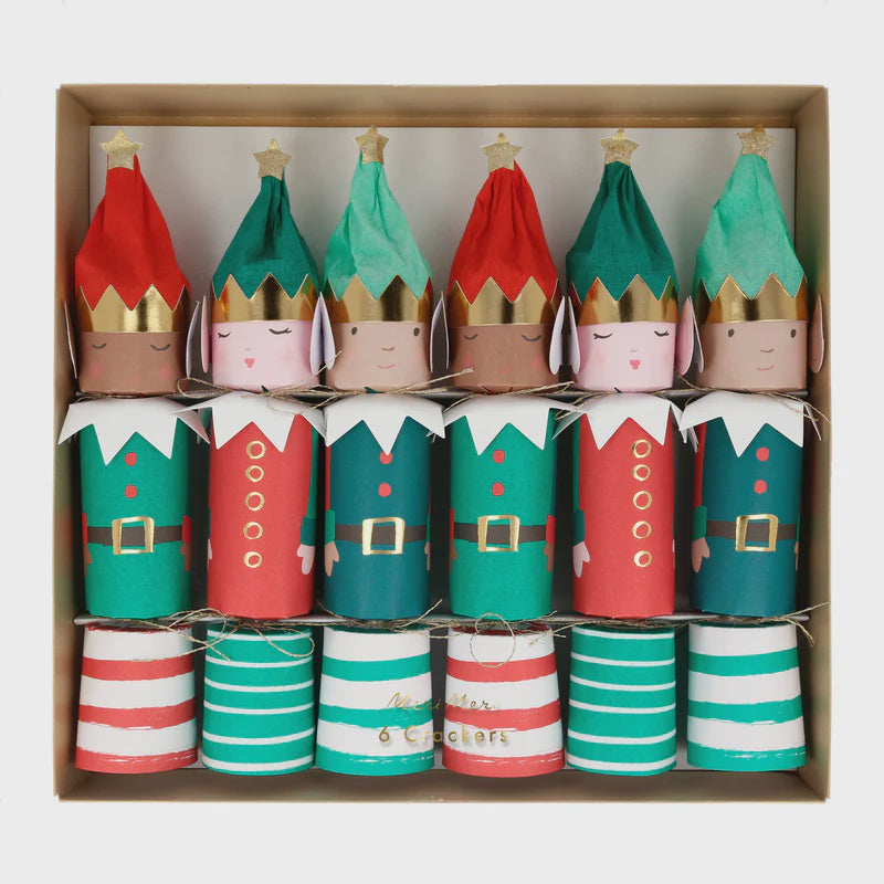 Elf Large Crackers (Pack of 6 in 3 designs)