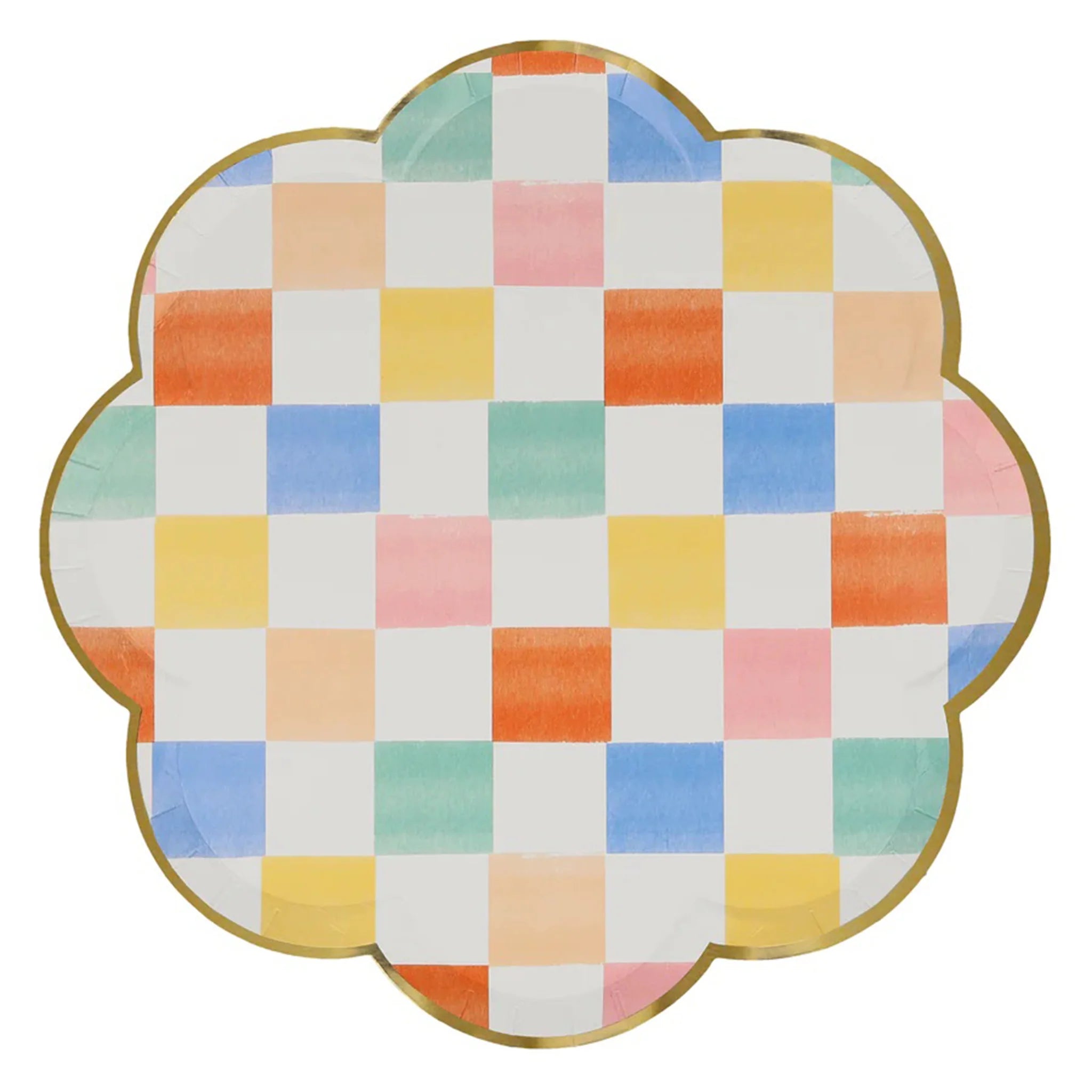 Mer Meri Colourful Pattern Dinner Plates (Pack of 8)