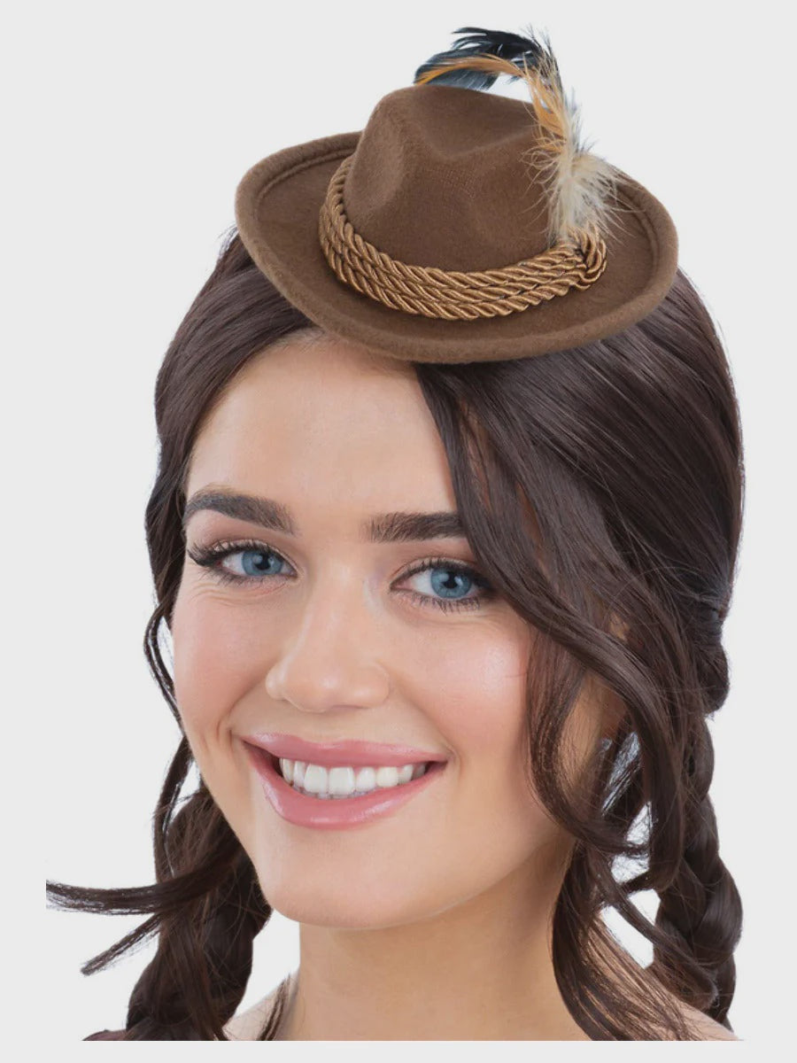 Mini Brown Bavarian Trenker Hat