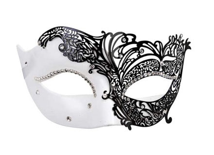 White/Black Filigree Eye Mask