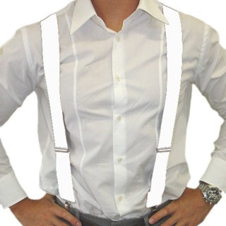 White Brace Suspenders