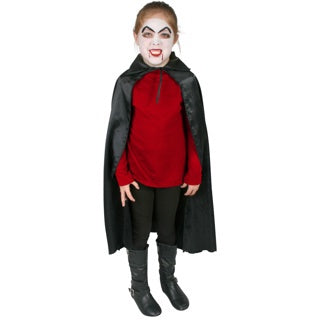 Cape Satin Black Kids Costume