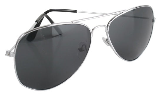 Silver Frame Aviator Sunglasses