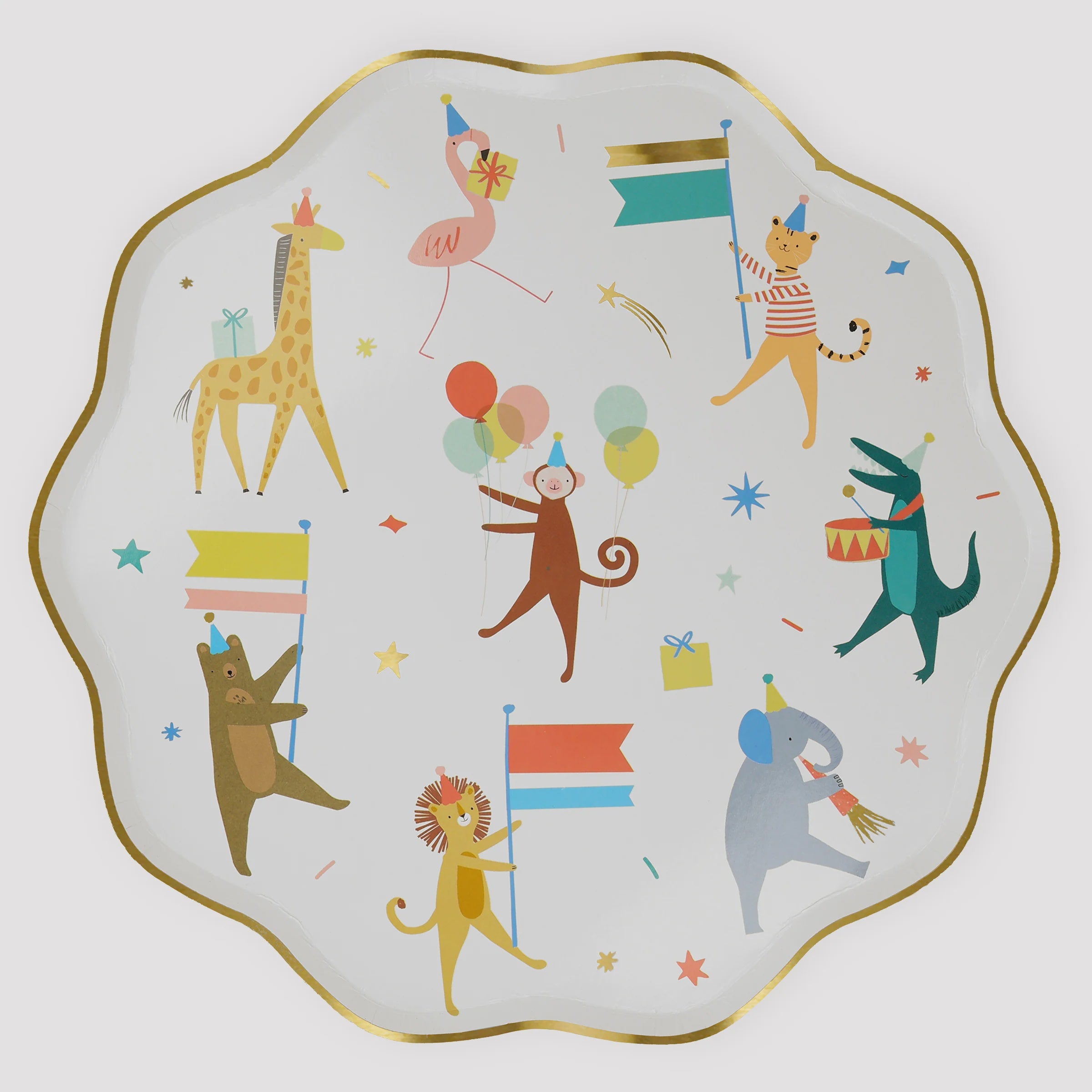 Mer Meri Animal Parade Dinner Plates (Pack of 8)