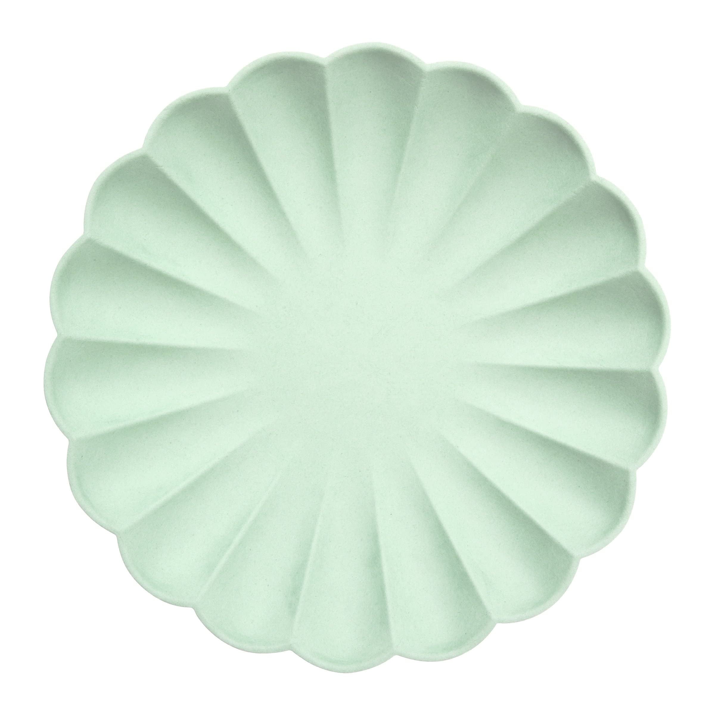 Meri Meri Mint Sorbet Large Compostable Plates - Pack of 8