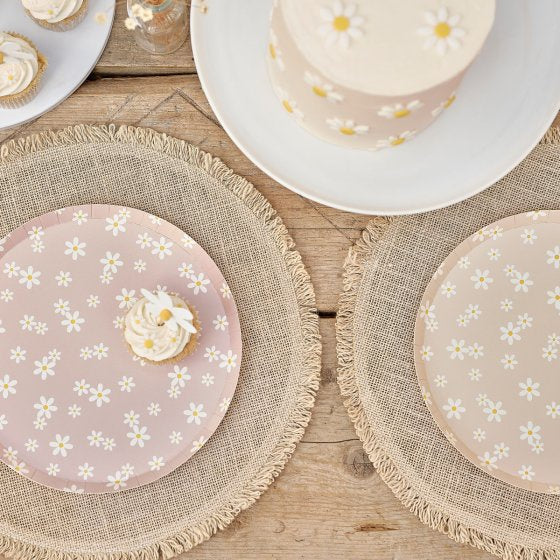 Ditsy Daisy Plates - 8 Pack