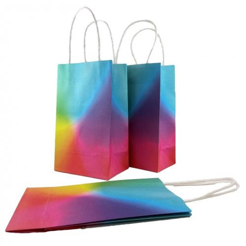 Bright Rainbow Paper Party Bag 5pk