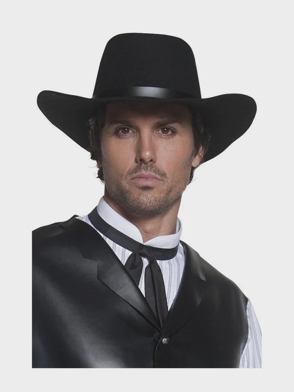 Authentic Western Black Gunslinger Hat