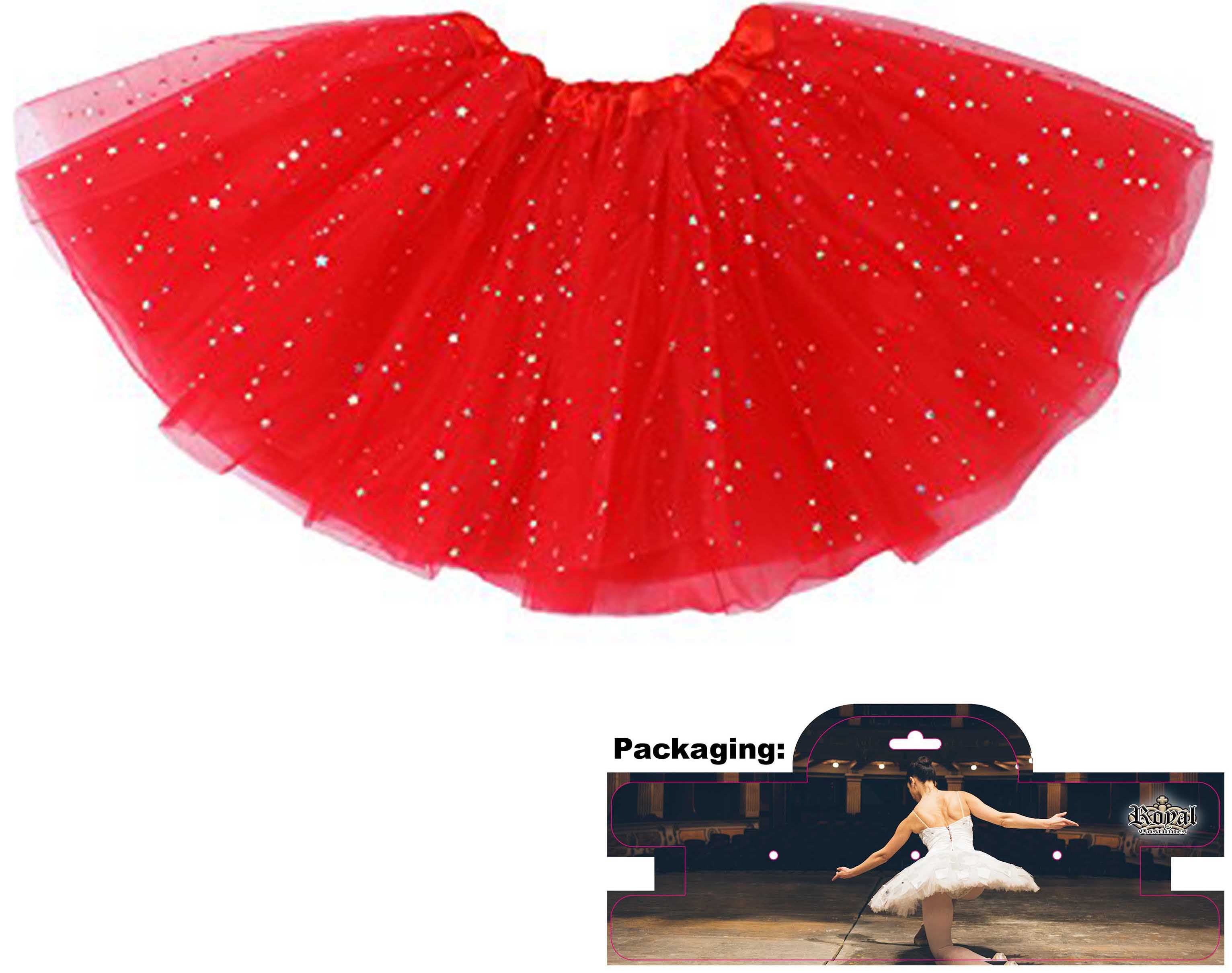 Red 40cm Glitter Tutu