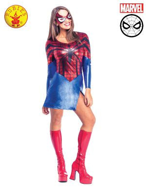 Spider-Girl Dress and Mask Womens Costume