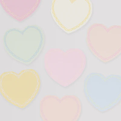 Meri Meri Pastel Heart Small Napkins