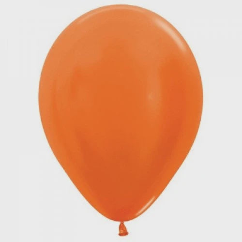 Metallic Orange 30cm Latex Balloons Pack of 100