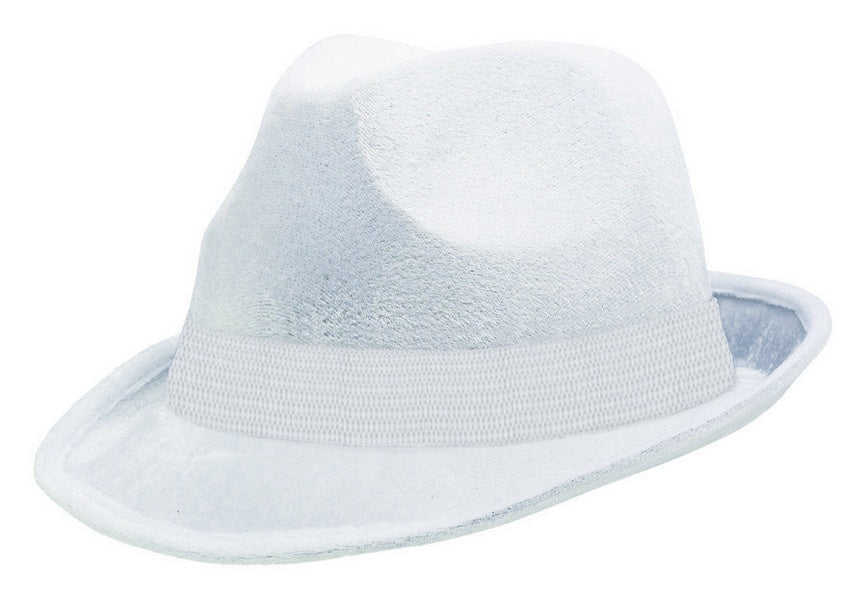 White Fedora Velour Hat