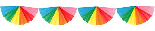 Rainbow Fan Garland 4m