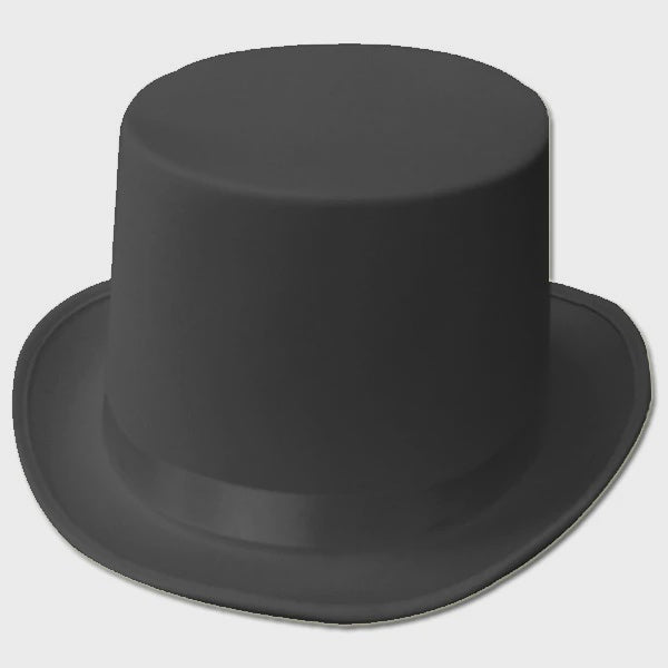 Black Satin Top Hat