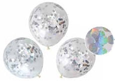 Iridescent Confetti Balloon 3pk