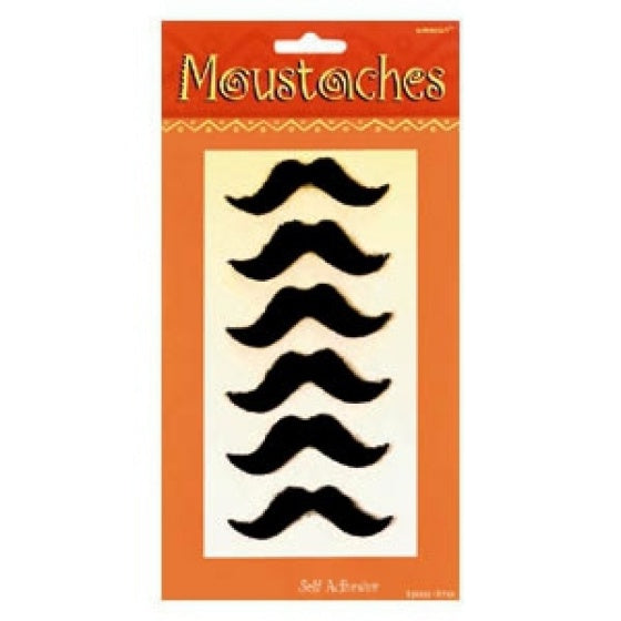 Pack of 6  Fiesta Moustaches