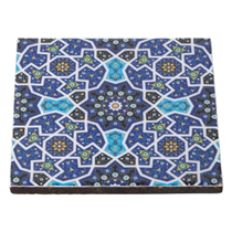 Mandala Blue Tile Wooden Square Coasters - Pack of 4