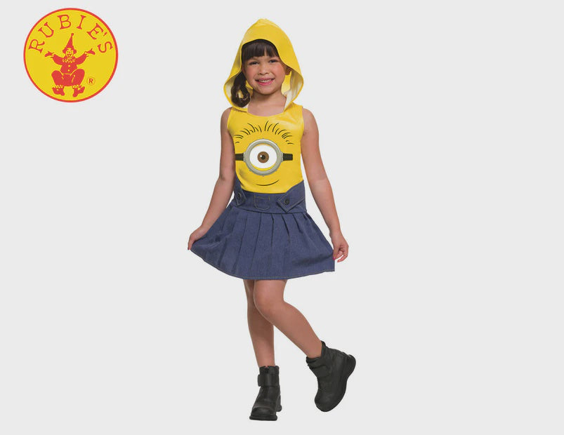 Minion Face Dress Kids Costume 4-6