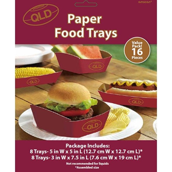 QLD Food Paper Trays - Pack of 16