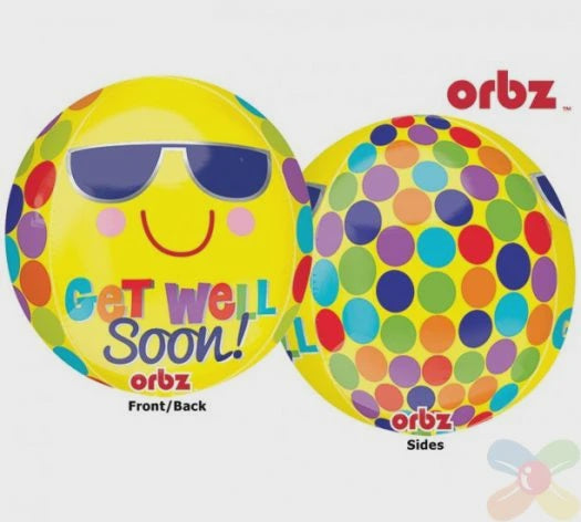 Bright Sunny Get Well Orbz Balloon