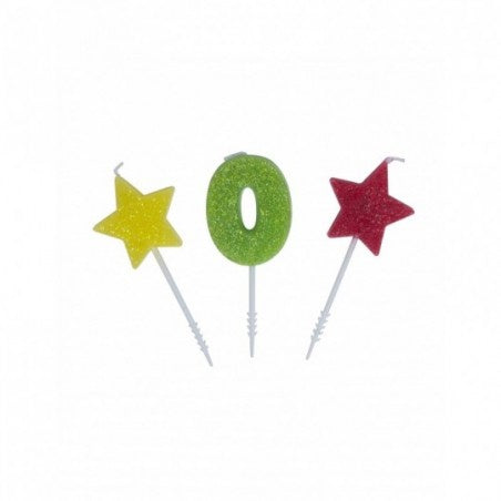 0 Candle and Stars Set