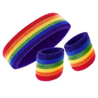 Rainbow Sweatband Set