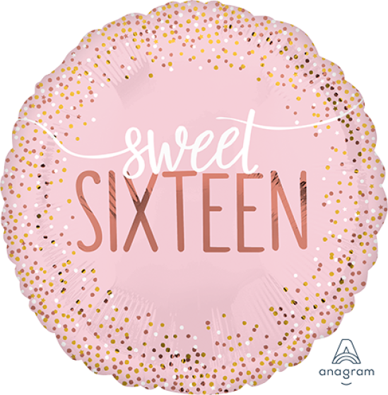 Sweet Sixteen Blush Foil Balloon 45cm