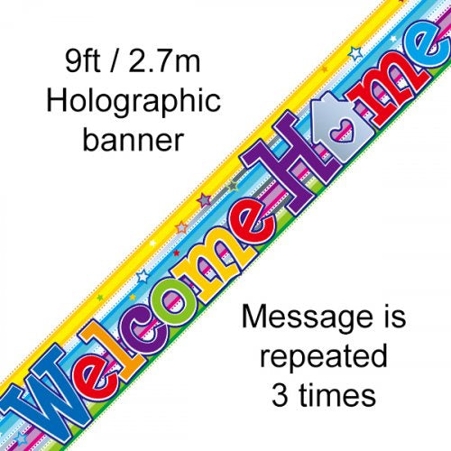 Welcome Home Multi-Coloured Banner 2.7m