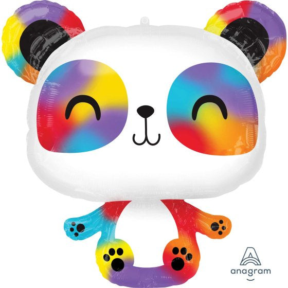 Happy Rainbow Panda SuperShape Foil Balloon