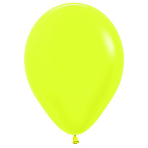 Neon Yellow 30cm Latex Balloons Bag of 100