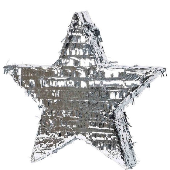 Silver Foil Star Pinata