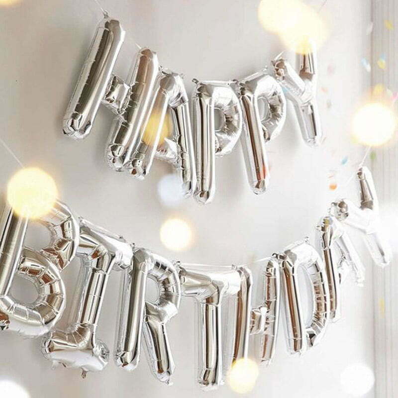 Silver Foil Letters 36cm (Air Inflation only)