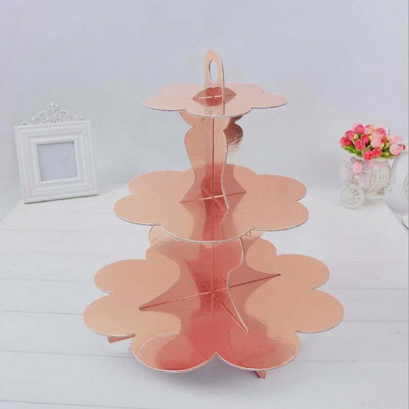 3 Tier Rose Gold Cake Stand