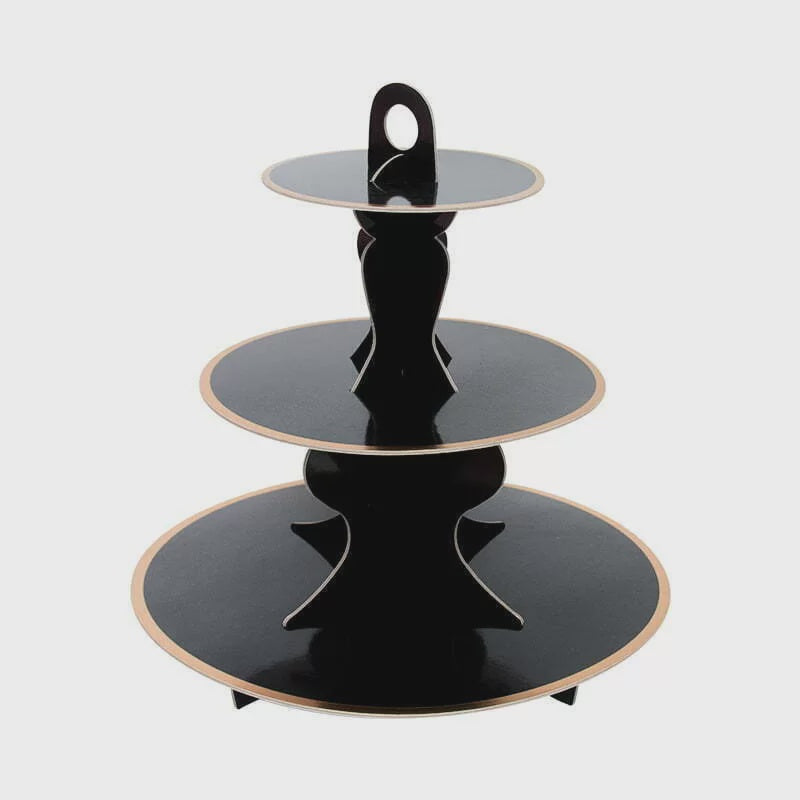 3 Tier Cake Stand Eco Black