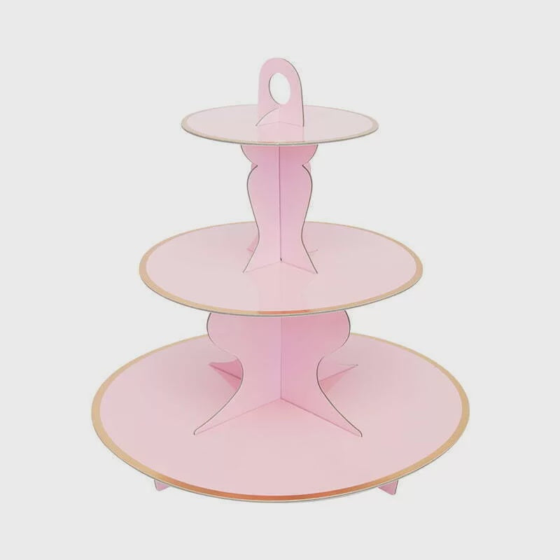 3 Tier Cake Stand Eco Pink