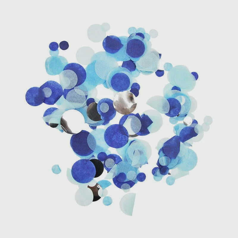 Blue and Silver Confetti Mix 15g