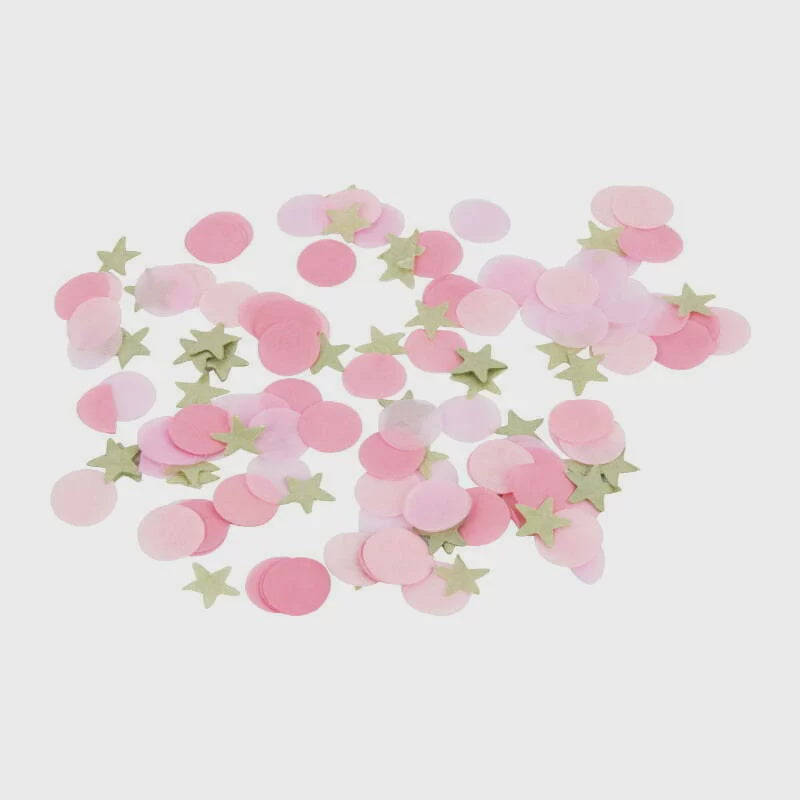 Baby Pink Confetti & Gold Stars 20g