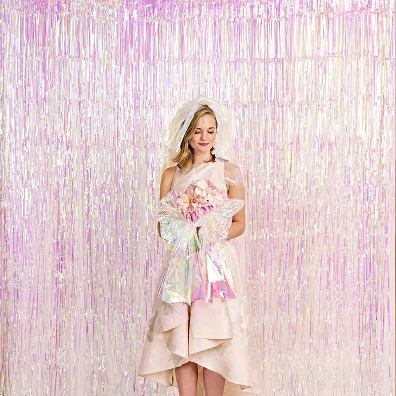 Iridescent Fringe Curtain